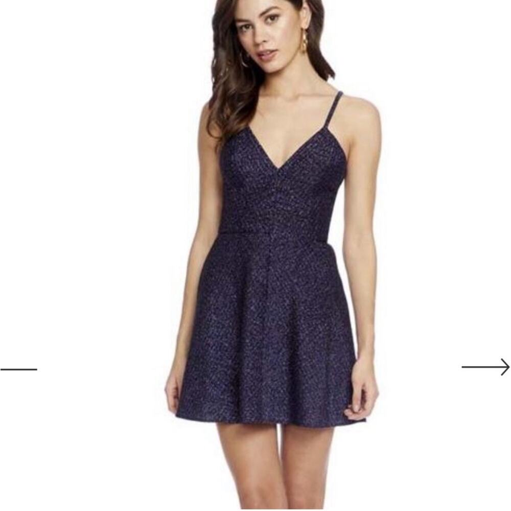 Cosmopolitan x Dress The Population Trista Metallic‎ Violet Multi Dress Size S - Picture 2 of 16
